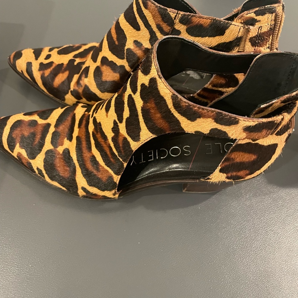 Sole society leopard booties